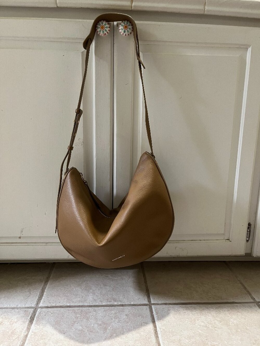 Coccinelle Slouchy Half Moon Soft Leather Bag
